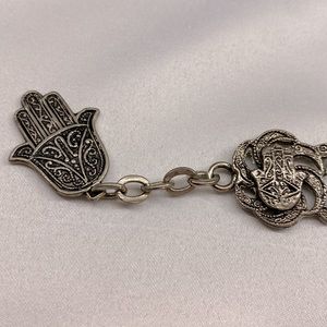 Vintage Women Moroccan Boho Silver Color Unique Bracelet